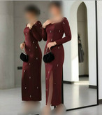 پیراهن دخترونه مجلسی قواصی نگین دوختنی (نیهان)