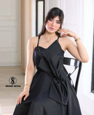 پیراهن عروسکی دخترونه مجلسی پارچه ساتن آمریکایی(کرشمه )