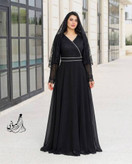 ماکسی مجلسی زنانه (غزاله) حریر پوشیده مخصوص مجالس جنس : دانتل و حریر درجه یک
