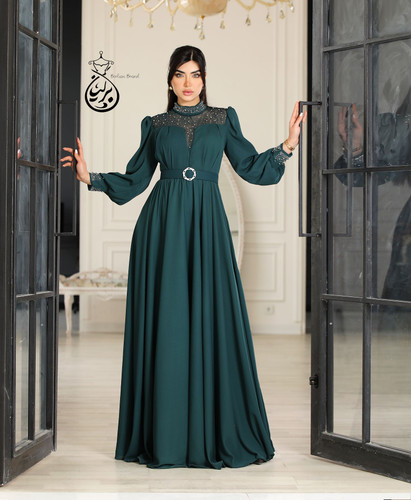ماکسی مجلسی کرپ حریر و مروارید (جانا)