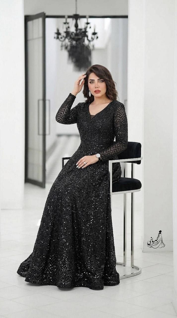 ماکسی مجلسی سایه پارت جدید  جنس دانتل چمنی و سنگدوزی (سایه)