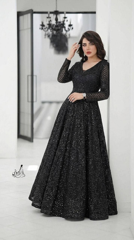 ماکسی مجلسی سایه پارت جدید جنس دانتل چمنی و سنگدوزی (سایه)