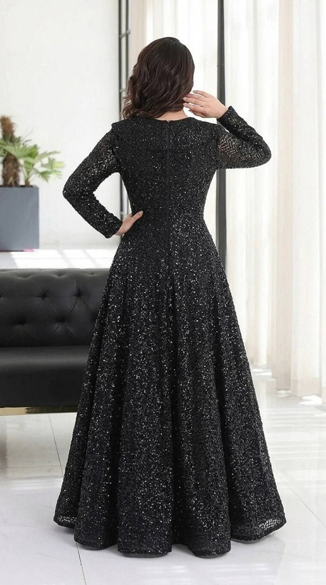 ماکسی مجلسی سایه پارت جدید جنس دانتل چمنی و سنگدوزی (سایه)