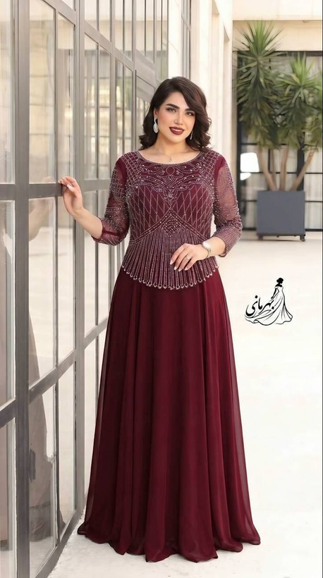 ماکسی مجلسی سایز بزرگ حریر درجه یک پارت جدید (لعیا)