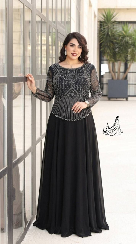 ماکسی مجلسی سایز بزرگ حریر درجه یک پارت جدید (لعیا)