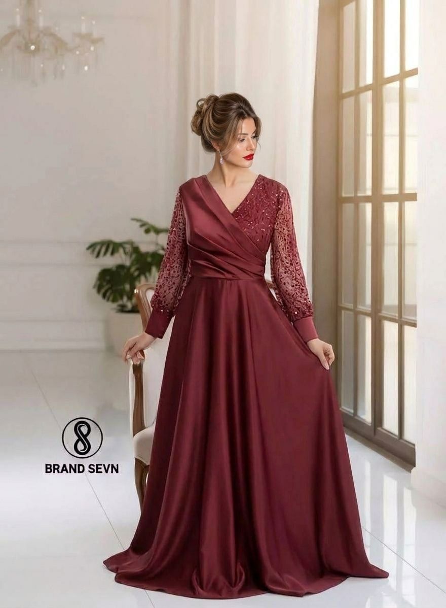 ماکسی مجلسی زنانه پارچه پولک جسیمکوو ساتن ( پگاه )
