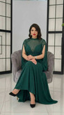 ماکسی مجلسی شیک دیزاین شده با سنگ کریستال کاپ سینه دارد (مایا)
