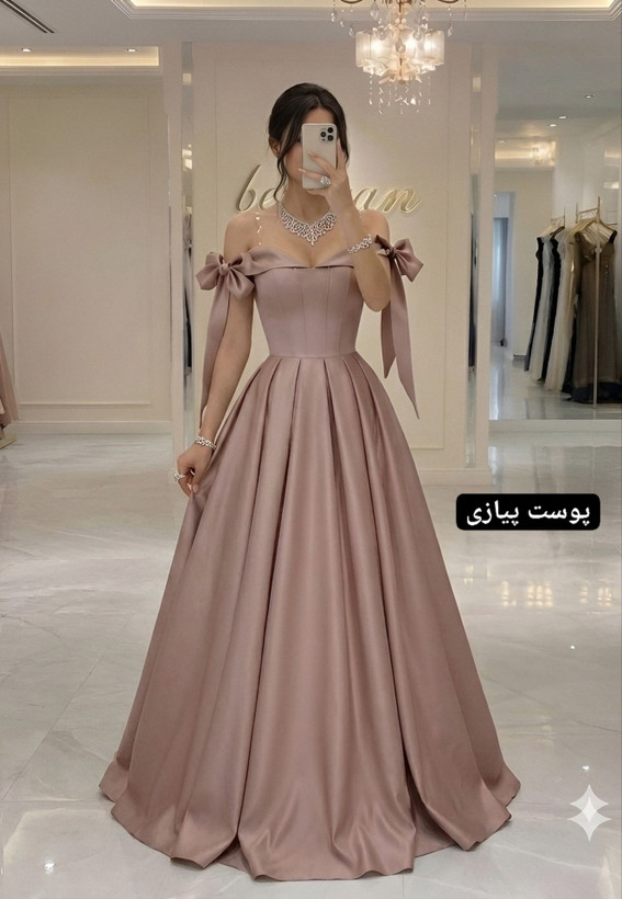 ماکسی مجلسی زنانه (عسل) ساتن آمریکایی ارسال ۸ روز بعد ثبت سفارش