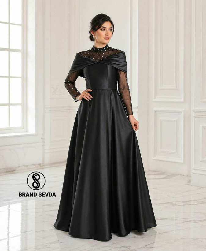 ماکسی مجلسی زنانه ساتن آمریکایی (یکتا)