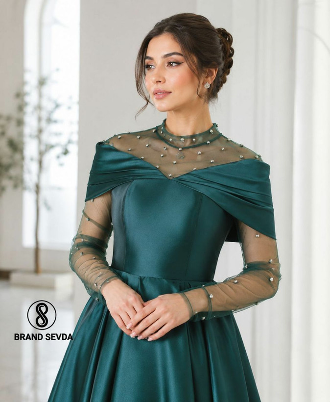 ماکسی مجلسی زنانه ساتن آمریکایی (یکتا)