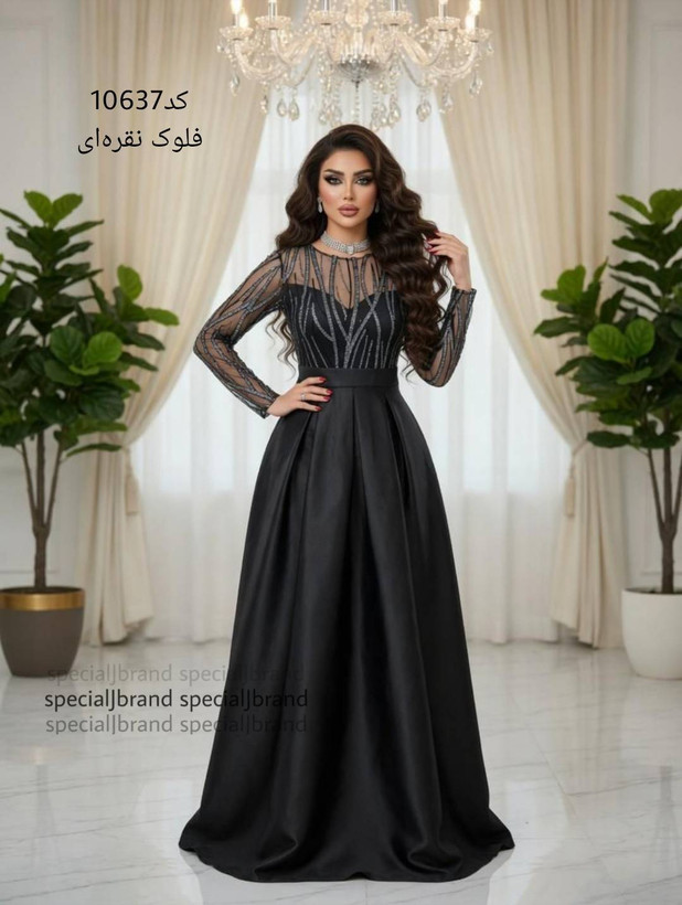 پیراهن ماکسی مجلسی زنانه فلوک شاین ( آناشید)