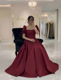 پیراهن مجلسی زنانه ساتن آمریکایی نگین دوزی شده ( نبات )