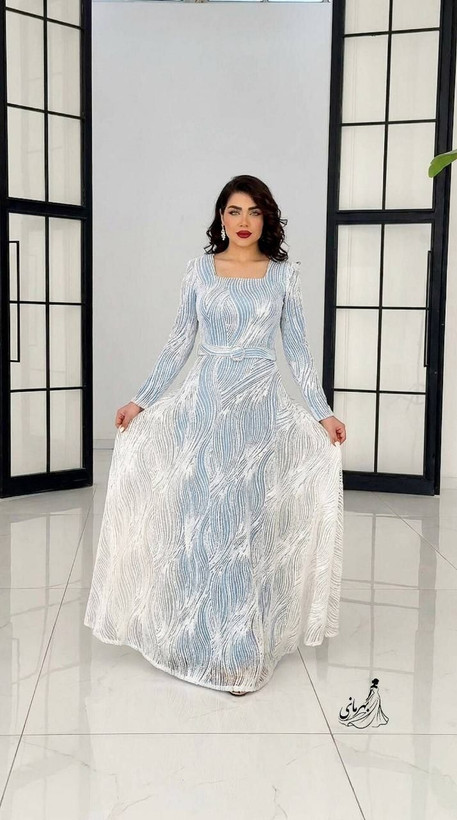 (پریچهر) ماکسی سایزبزرگ 😍 قد حدود 150 از سرشانه استردار کمربند جنس : شاین برجسته