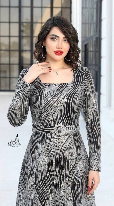 (پریچهر) ماکسی سایزبزرگ 😍 قد حدود 150 از سرشانه استردار کمربند جنس : شاین برجسته