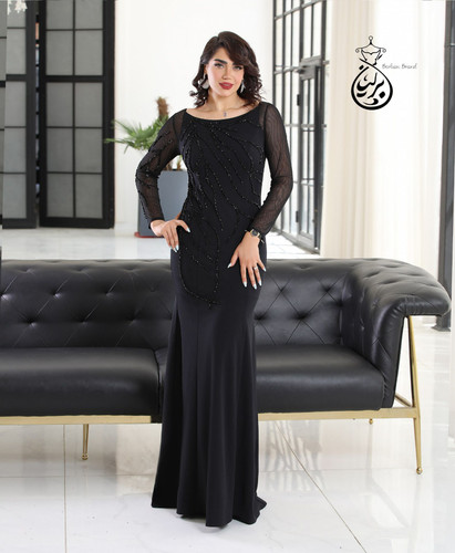 ماکسی مجلسی زنانه کرپ دالقیچ سنگدوزی شده مدل (ابریشم)