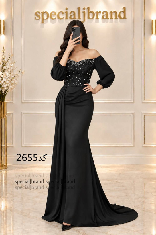 پیراهن مجلسی زنانه ساتن جولیا کاپ داره سنگ و مروارید پانچی درجه یک مدل (ژانت)