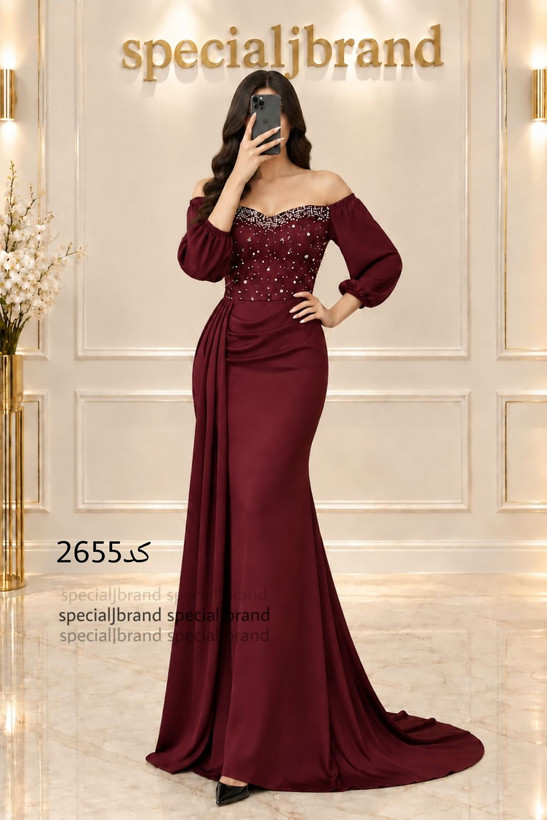 پیراهن مجلسی زنانه ساتن جولیا کاپ داره سنگ و مروارید پانچی درجه یک مدل (ژانت)