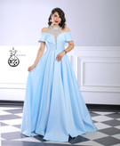 پیراهن مجلسی زنانه ساتن آمریکایی نگین دوزی شده مدل (نهال)